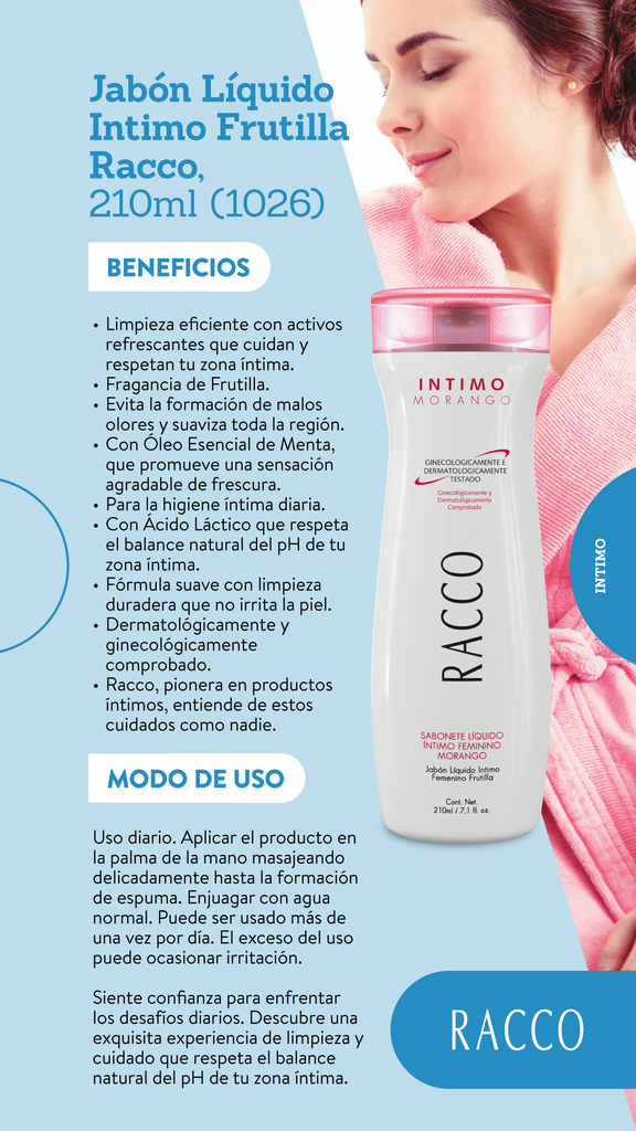 Jabón Líquido Intimo Frutilla, 210ml (1026)