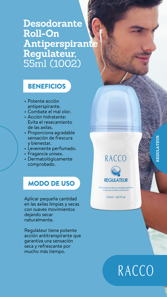 Desodorante Roll-On Antiperspirante Regulateur, 55ml (1002)