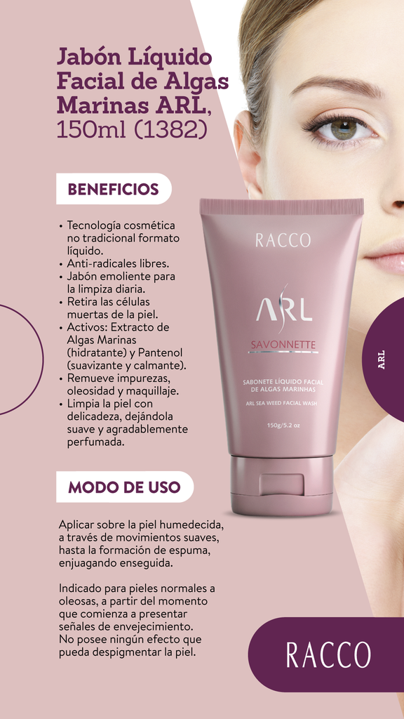 Jabón Líquido Facial de Algas Marinas ARL, 150g (1382)