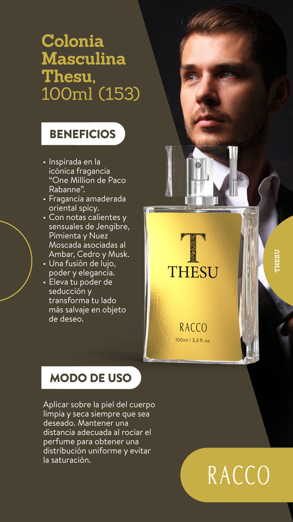 Colonia Masculina Thesu, 100ml (153)