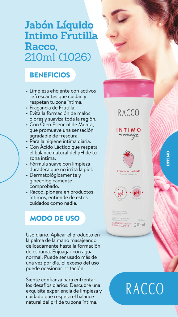 Jabón Líquido Intimo Frutilla, 210ml (1026)